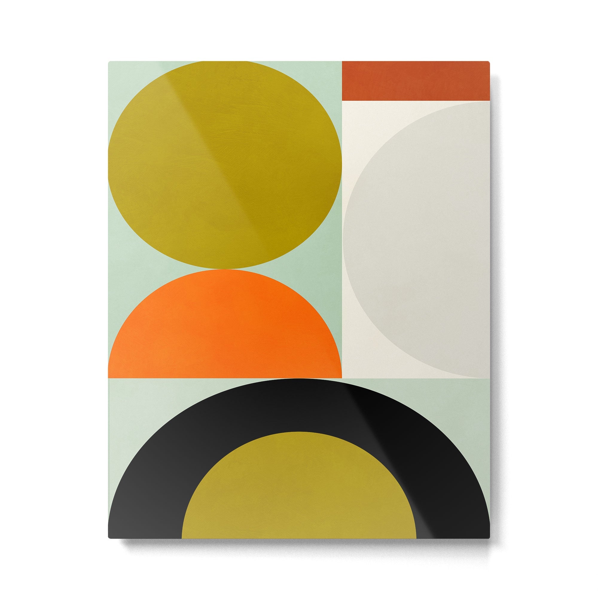 think big 3 shapes geometric Metal Print | TeksDecor