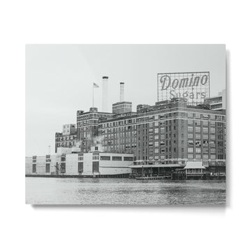 Domino Sugars Black and White Baltimore Print Metal Print | TeksDecor