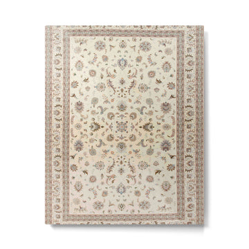 Antique Persian Delicate Ivory Cream  Metal Print | TeksDecor