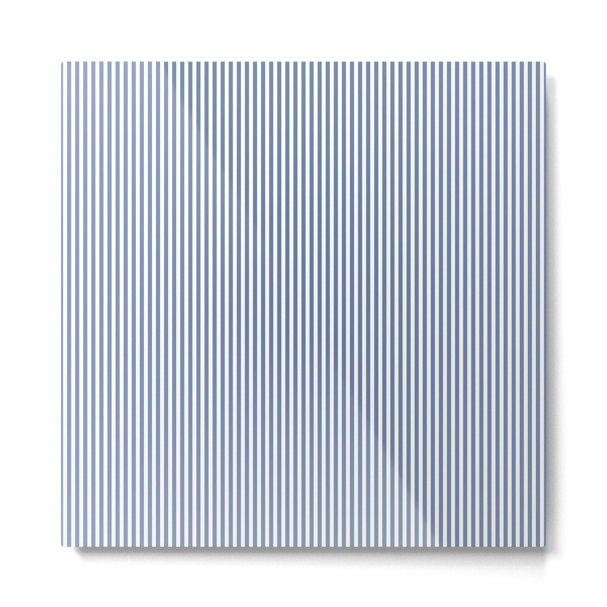 Blue Seersucker Stripe Metal Print | TeksDecor