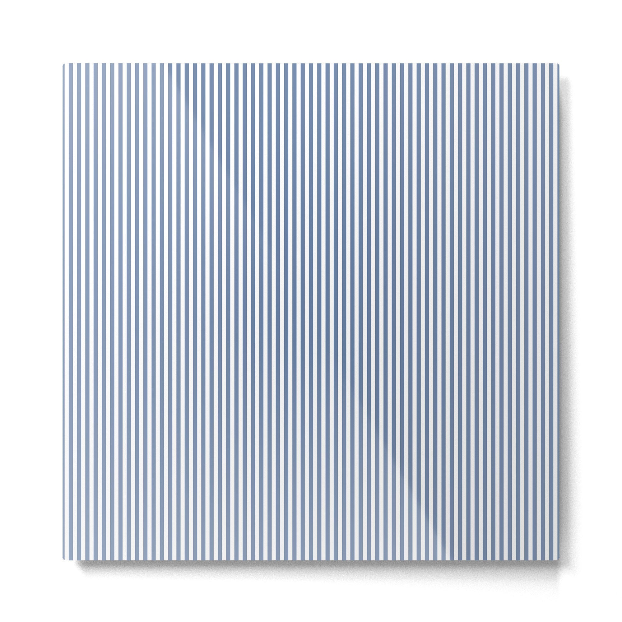 Blue Seersucker Stripe Metal Print | TeksDecor