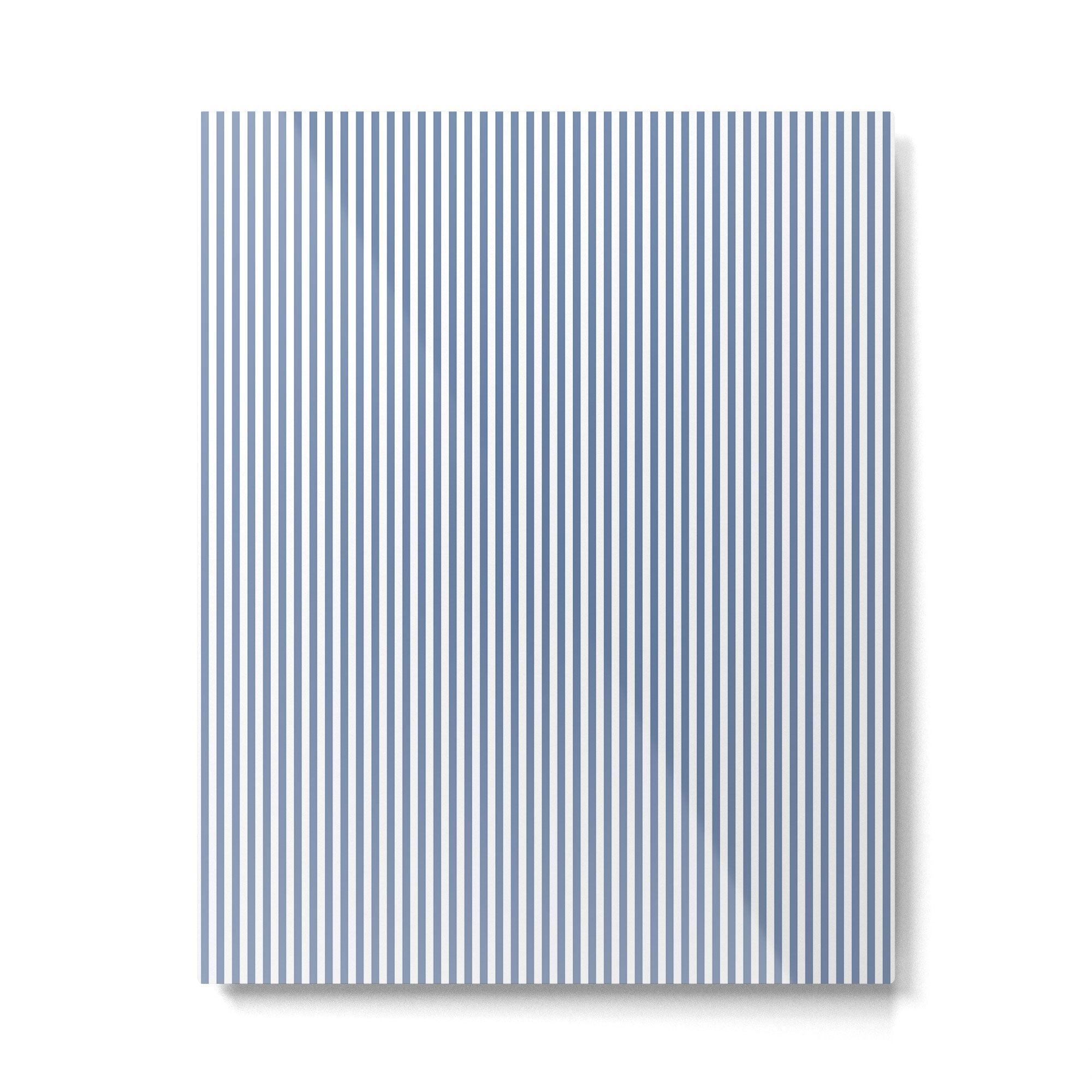 Blue Seersucker Stripe Metal Print | TeksDecor