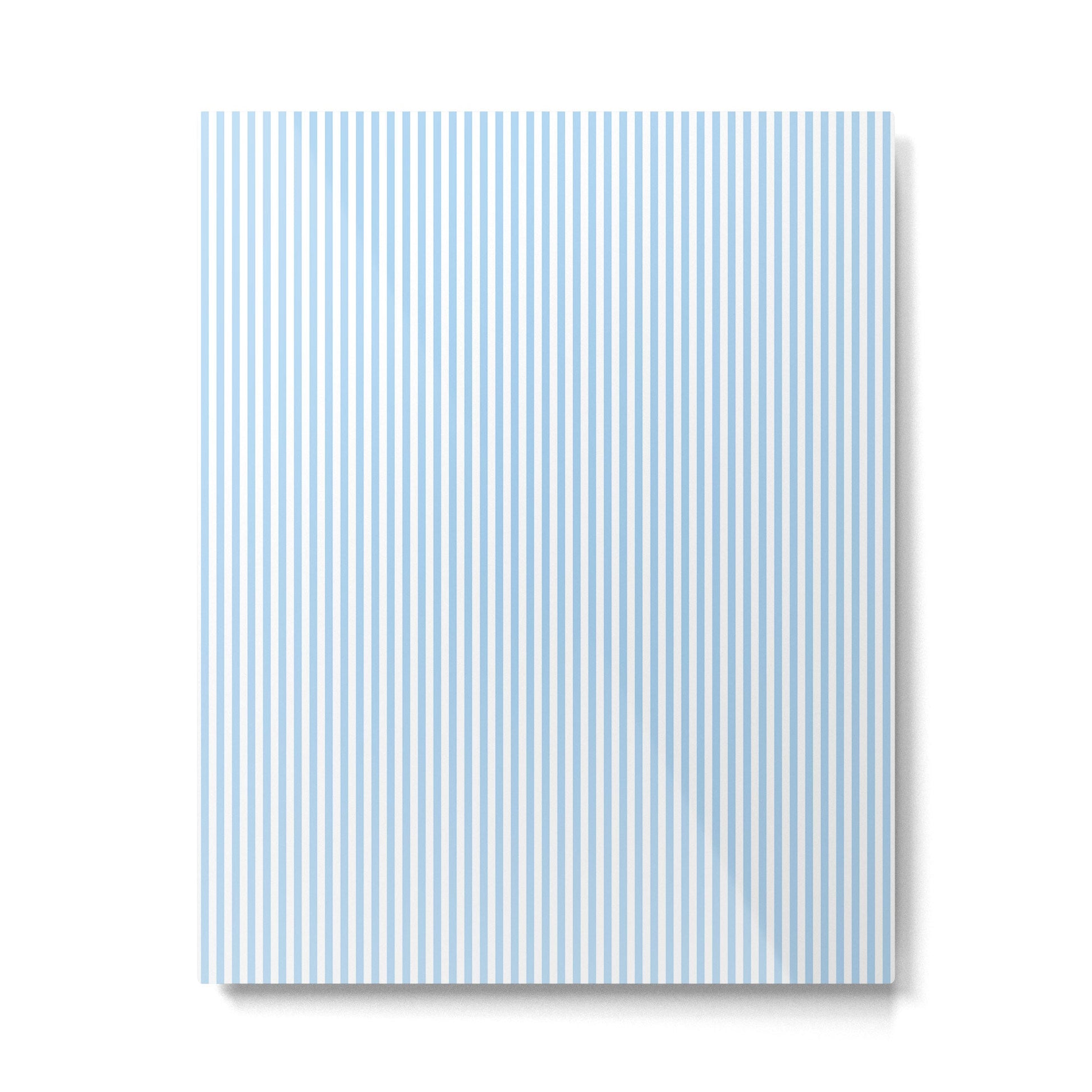 Chambray Blue Seersucker Stripe Metal Print | TeksDecor