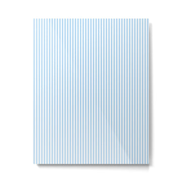 Chambray Blue Seersucker Stripe Metal Print | TeksDecor