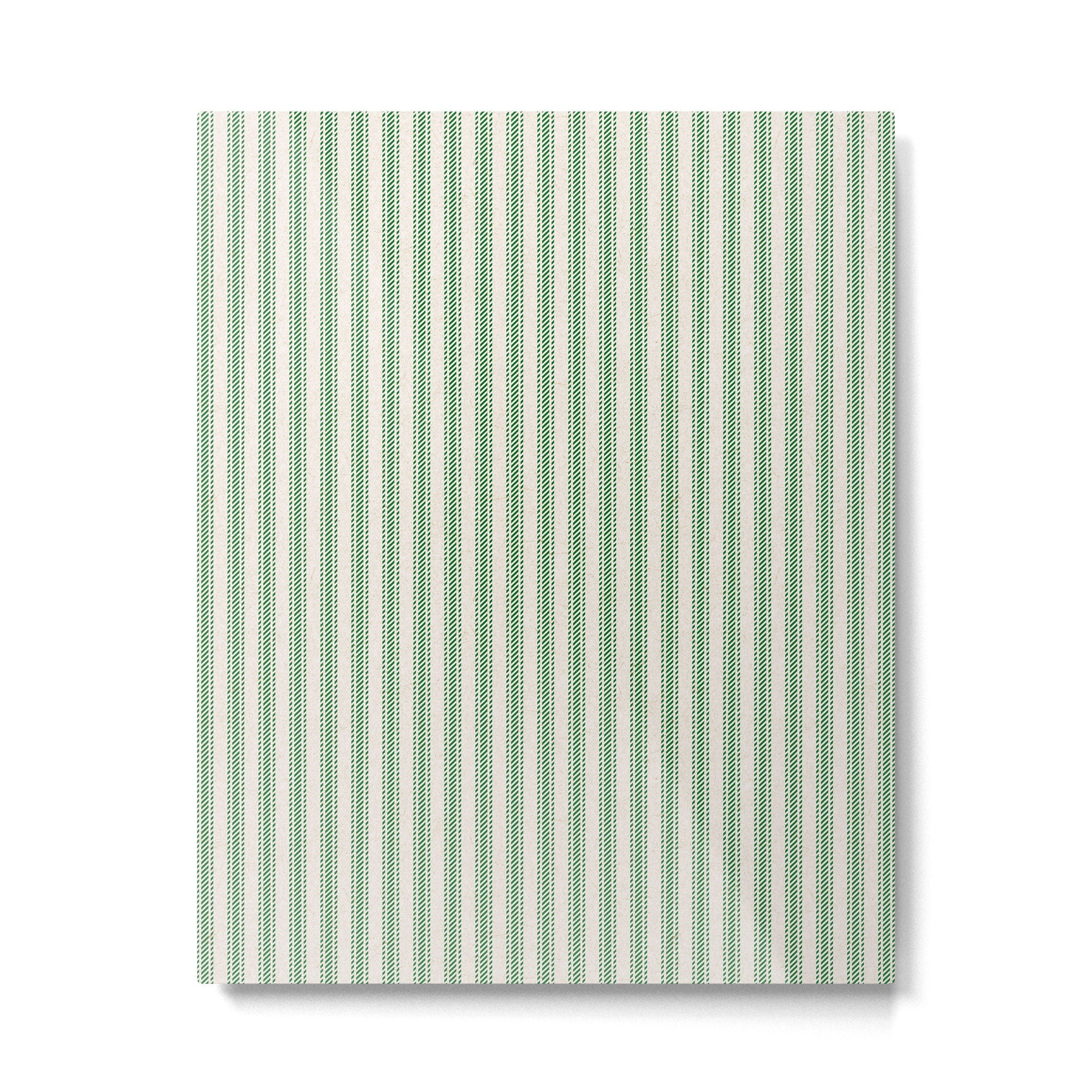 French Green Ticker Stripe Metal Print | TeksDecor