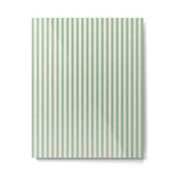 French Green Ticker Stripe Metal Print | TeksDecor