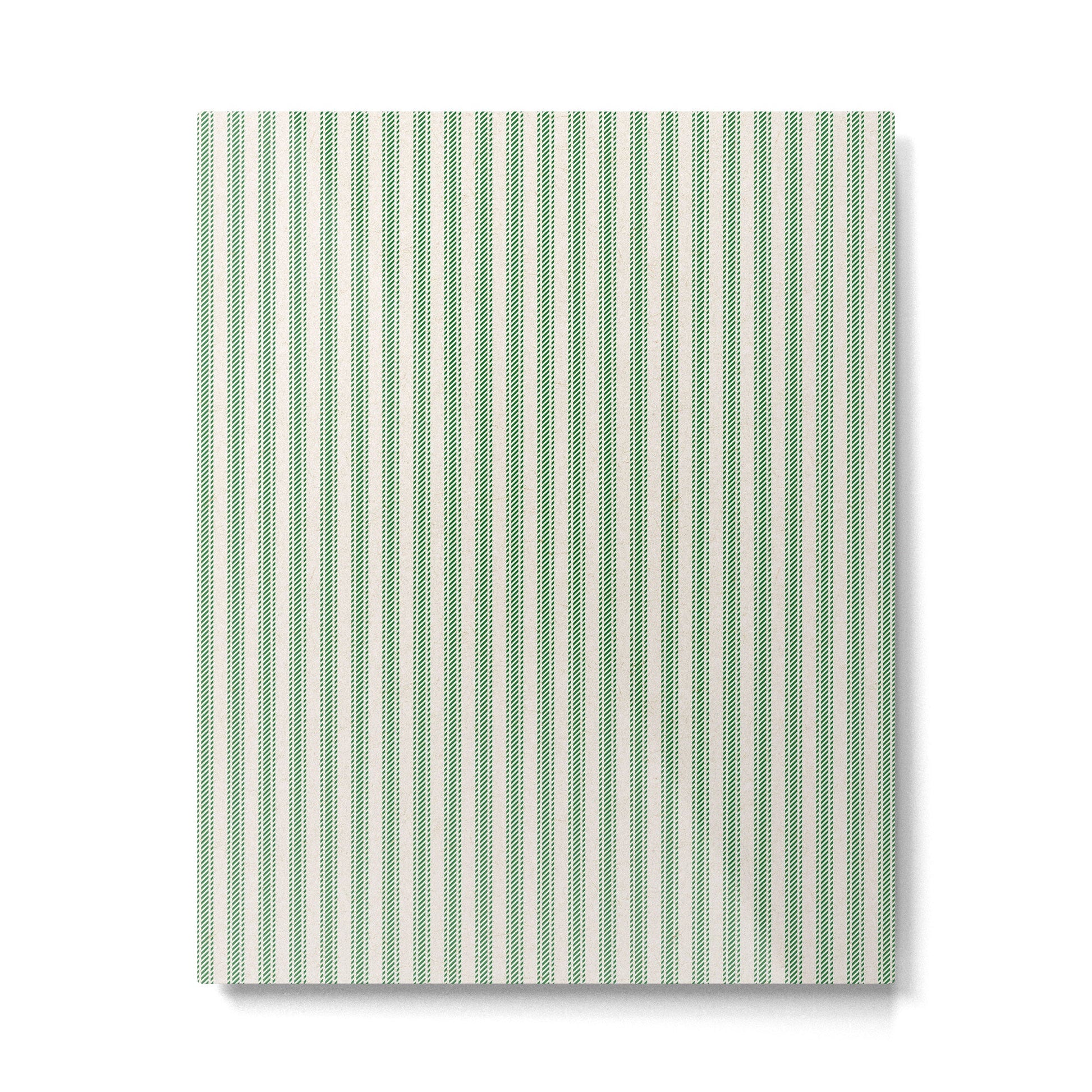 French Green Ticker Stripe Metal Print | TeksDecor