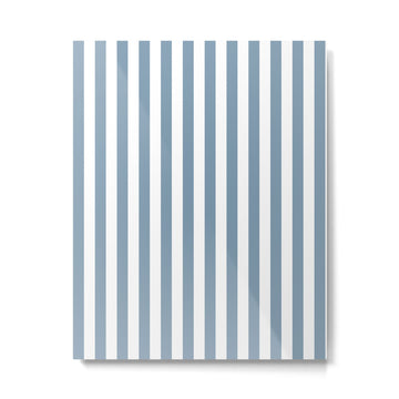Light Blue & White Simple Stripe Metal Print | TeksDecor