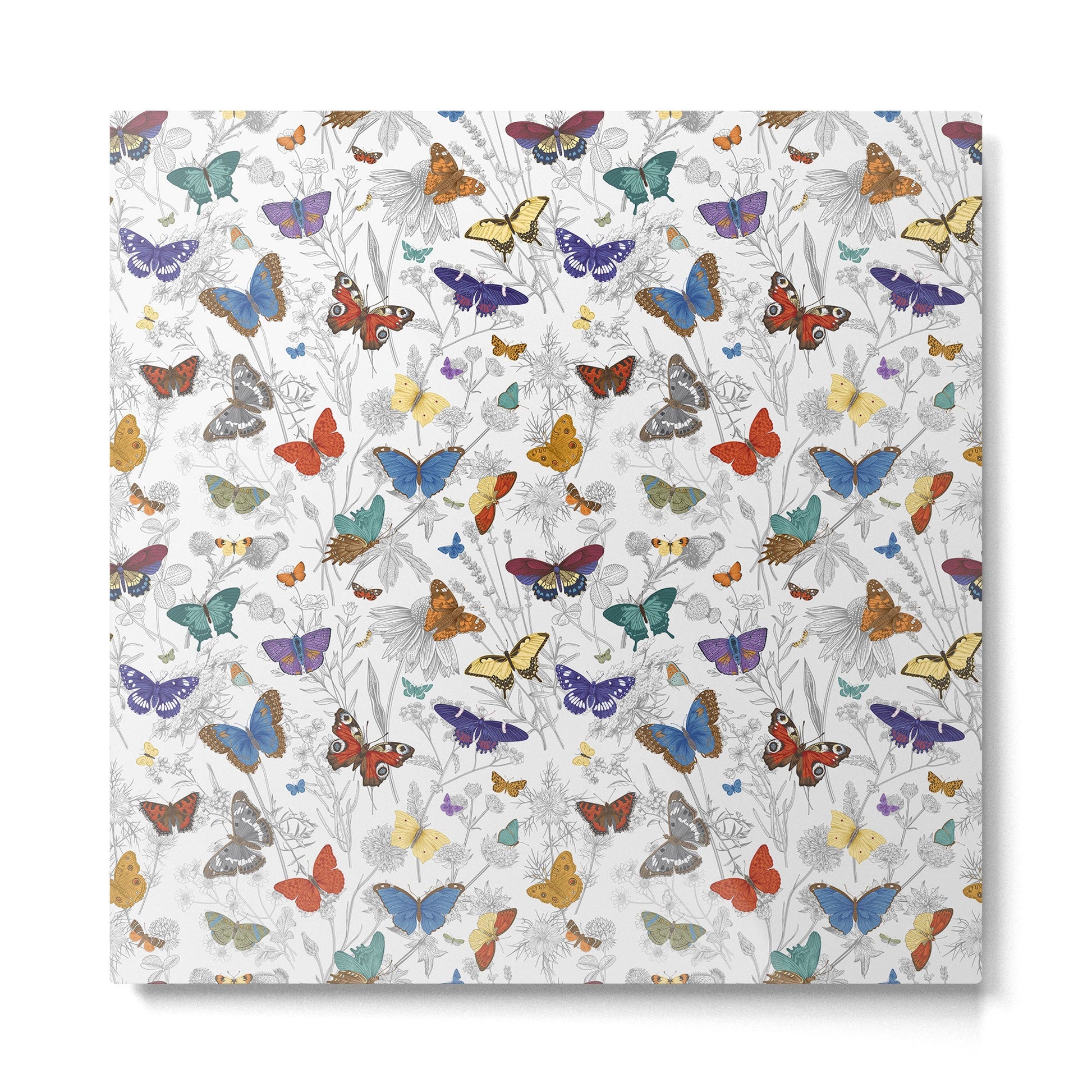 Magical Wild Butterflies Cottage Garden Floral Metal Print | TeksDecor