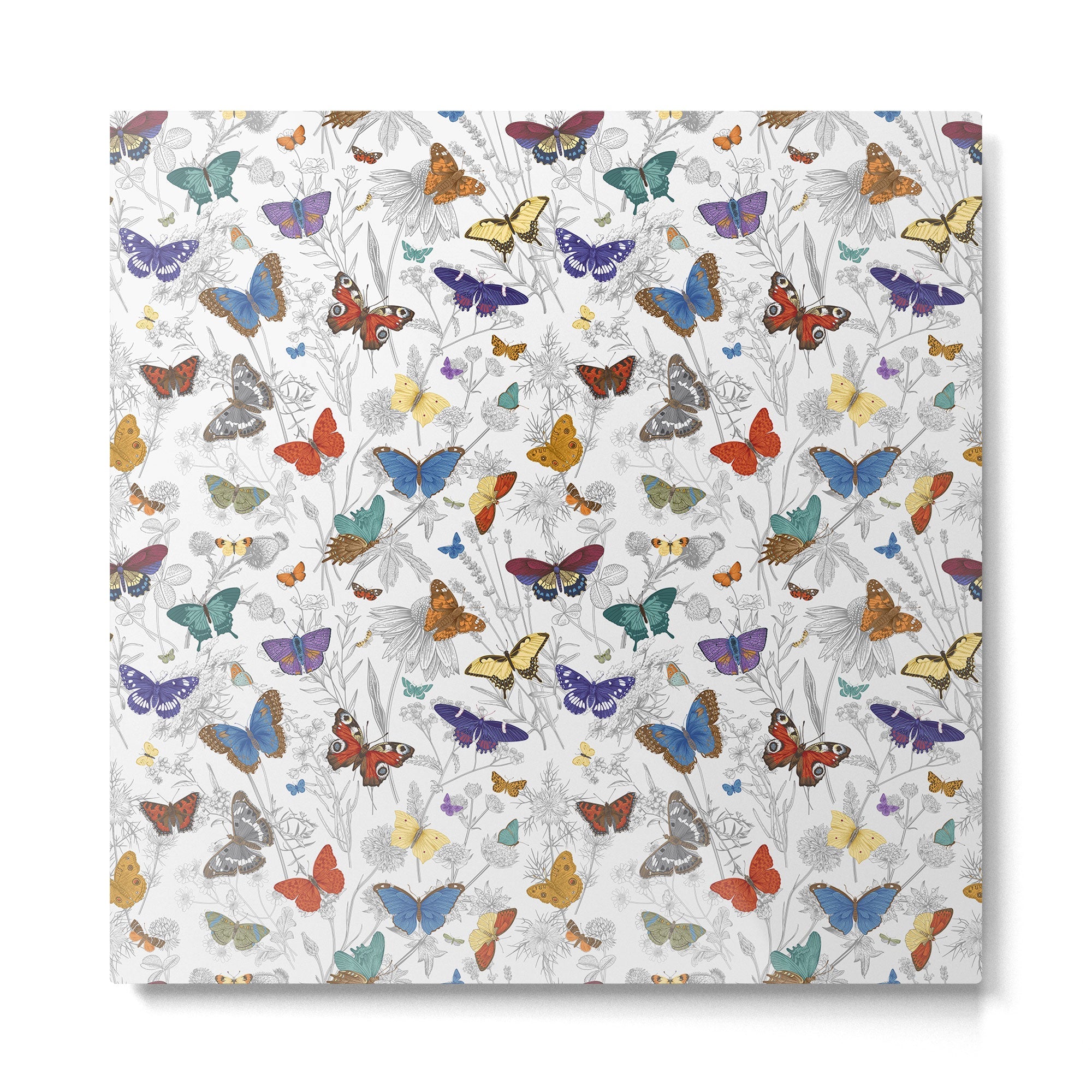 Magical Wild Butterflies Cottage Garden Floral Metal Print | TeksDecor
