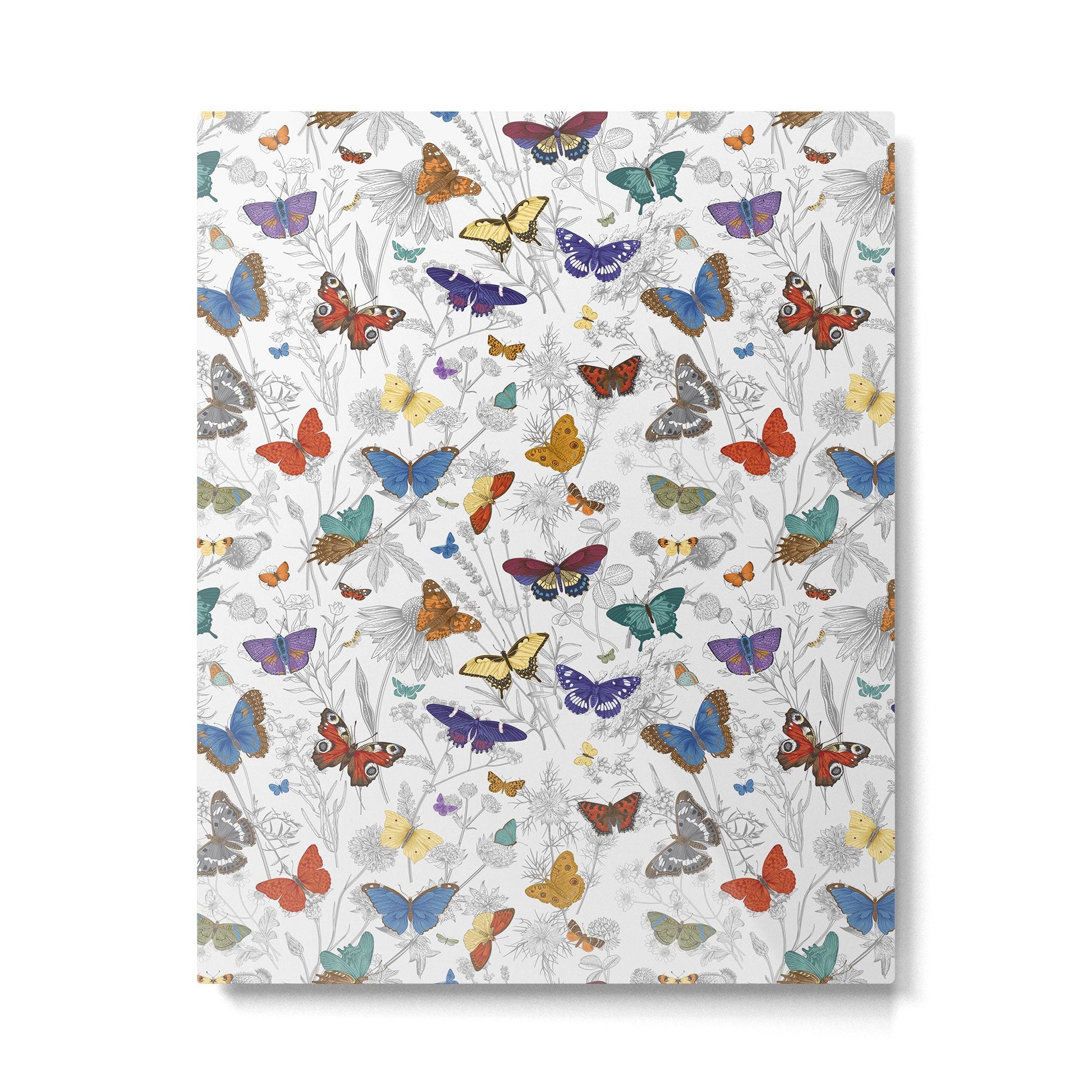 Magical Wild Butterflies Cottage Garden Floral Metal Print | TeksDecor