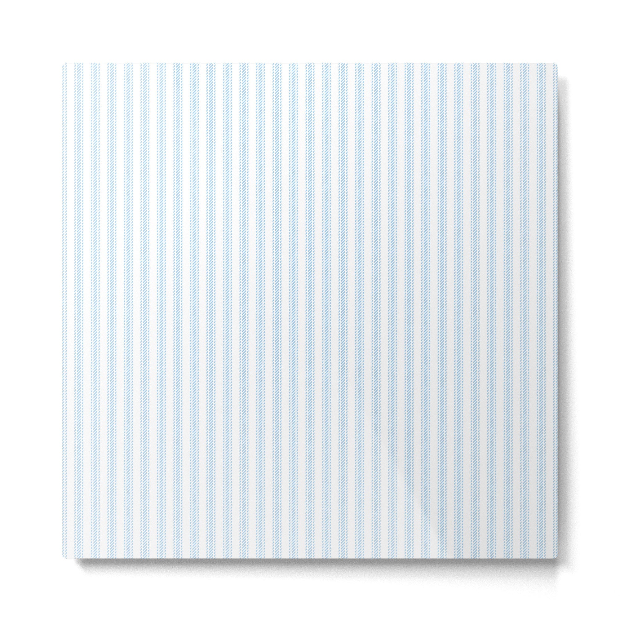 Pastel Blue & White Ticker Stripe Metal Print | TeksDecor