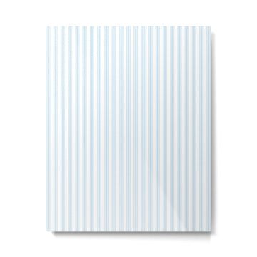 Pastel Blue & White Ticker Stripe Metal Print | TeksDecor