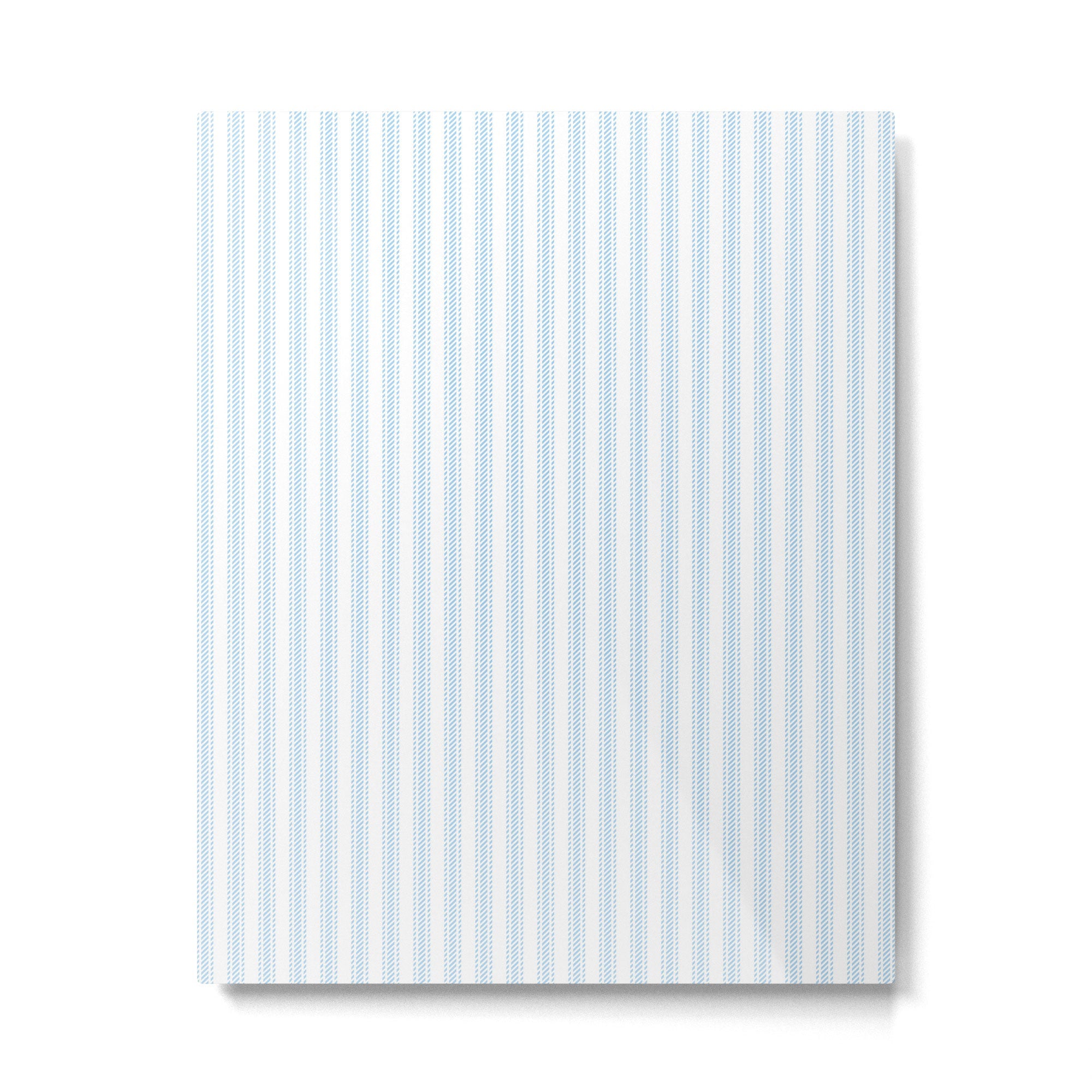 Pastel Blue & White Ticker Stripe Metal Print | TeksDecor