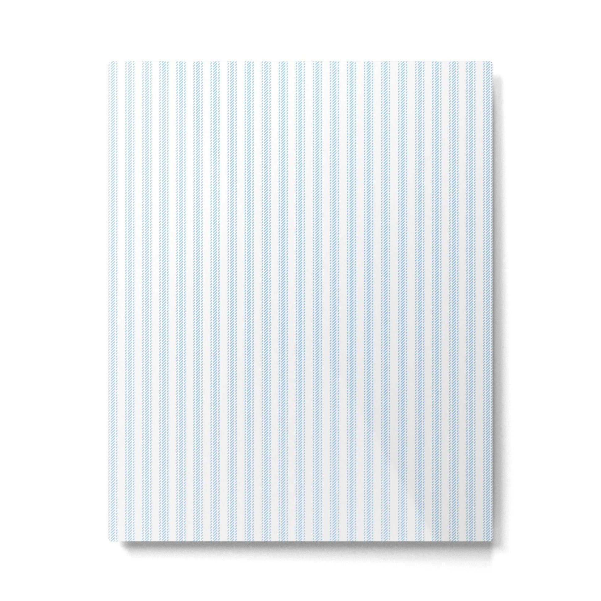 Pastel Blue & White Ticker Stripe Metal Print | TeksDecor