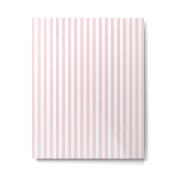 Pastel Pink & White Simple Stripe Metal Print | TeksDecor