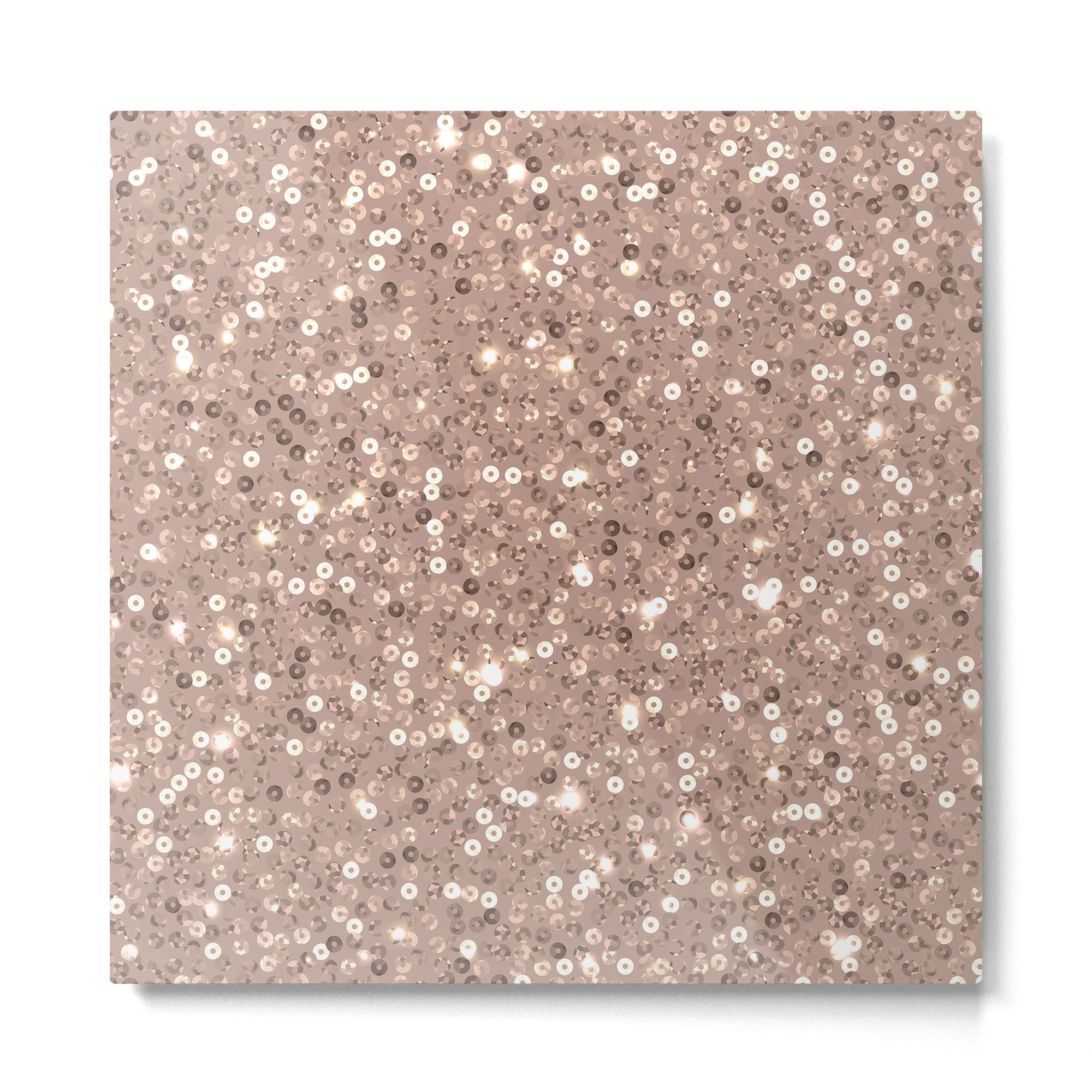 Rose Gold Glitter Sequin Metal Print | TeksDecor