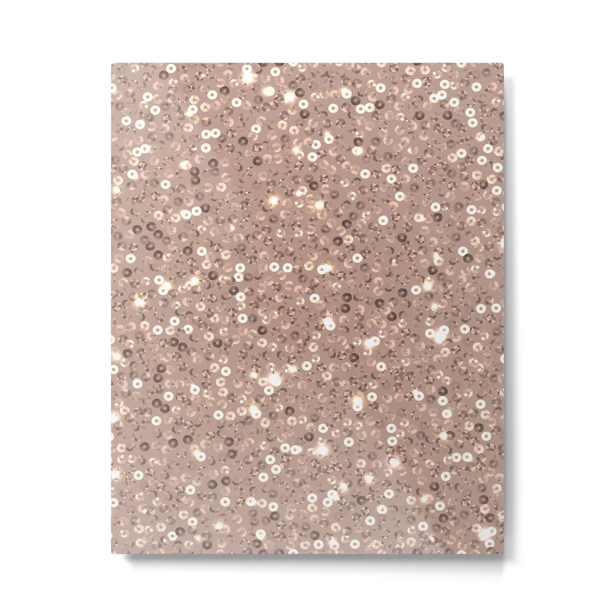 Rose Gold Glitter Sequin Metal Print | TeksDecor
