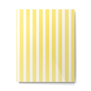 Sunshine Yellow Simple Stripe Metal Print | TeksDecor