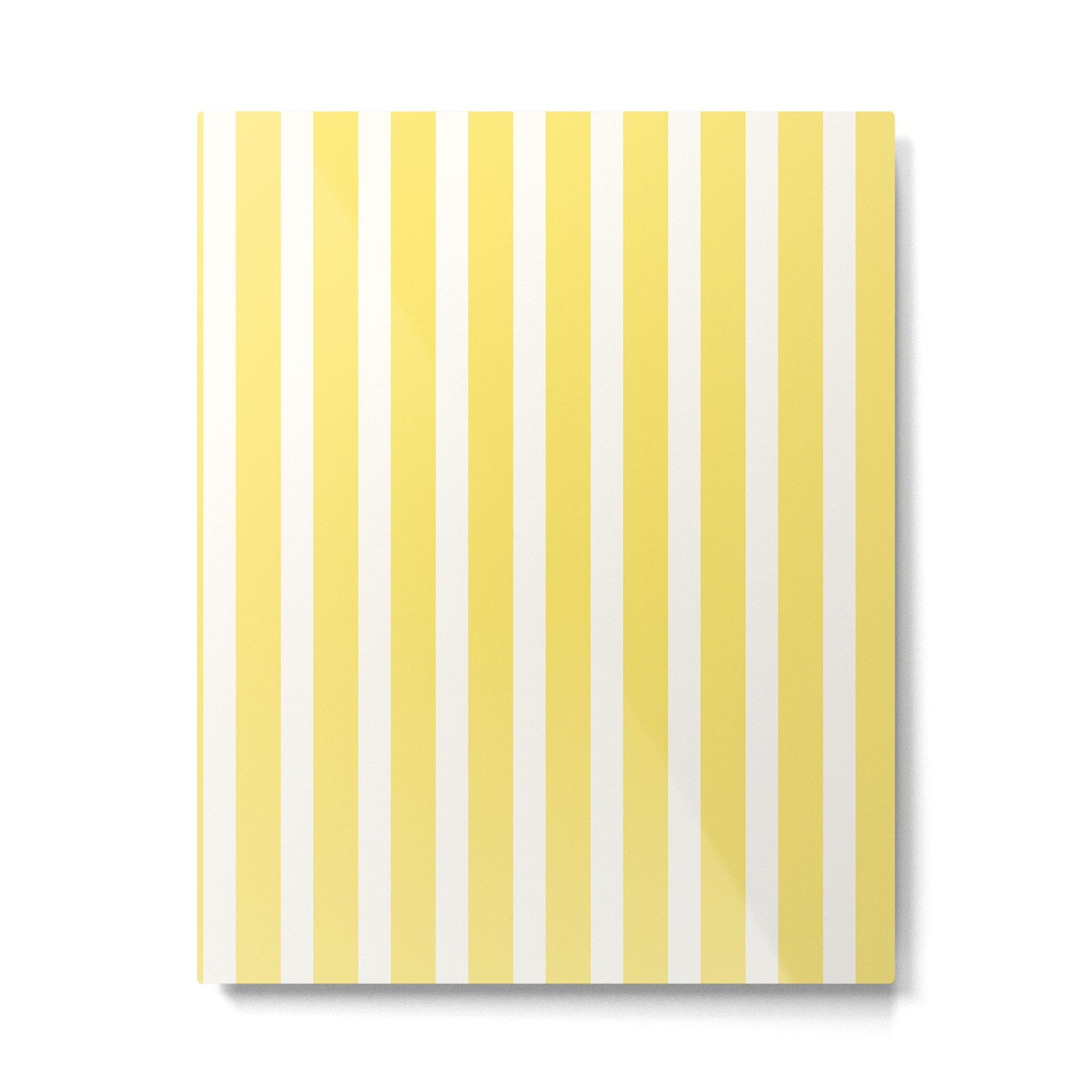 Sunshine Yellow Simple Stripe Metal Print | TeksDecor