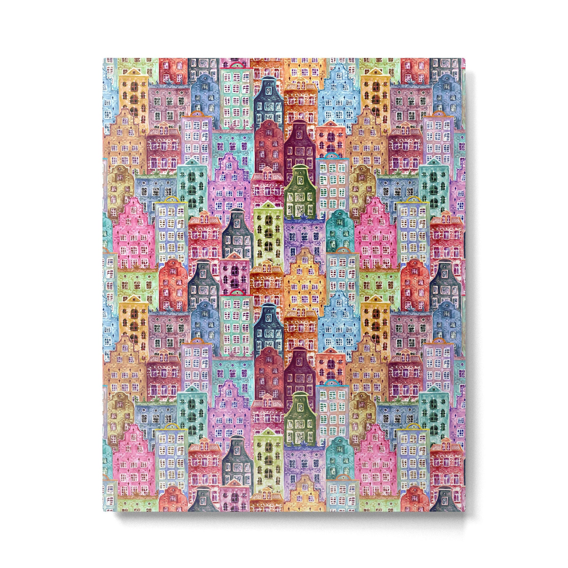 Vintage Gingerbread Town Metal Print | TeksDecor
