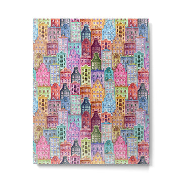 Vintage Gingerbread Town Metal Print | TeksDecor