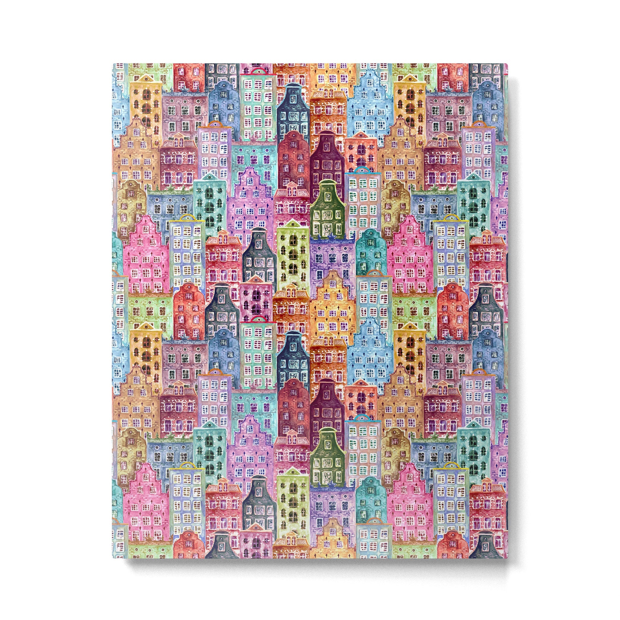 Vintage Gingerbread Town Metal Print | TeksDecor