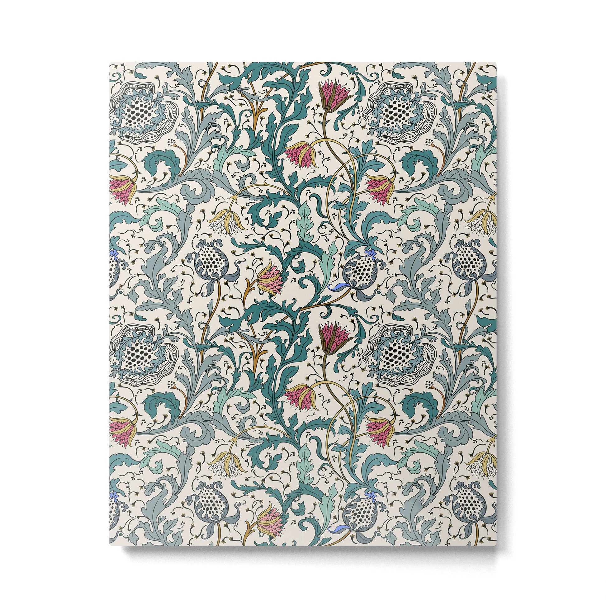 Walter Crane Teazle Art Nouveau Floral Metal Print | TeksDecor