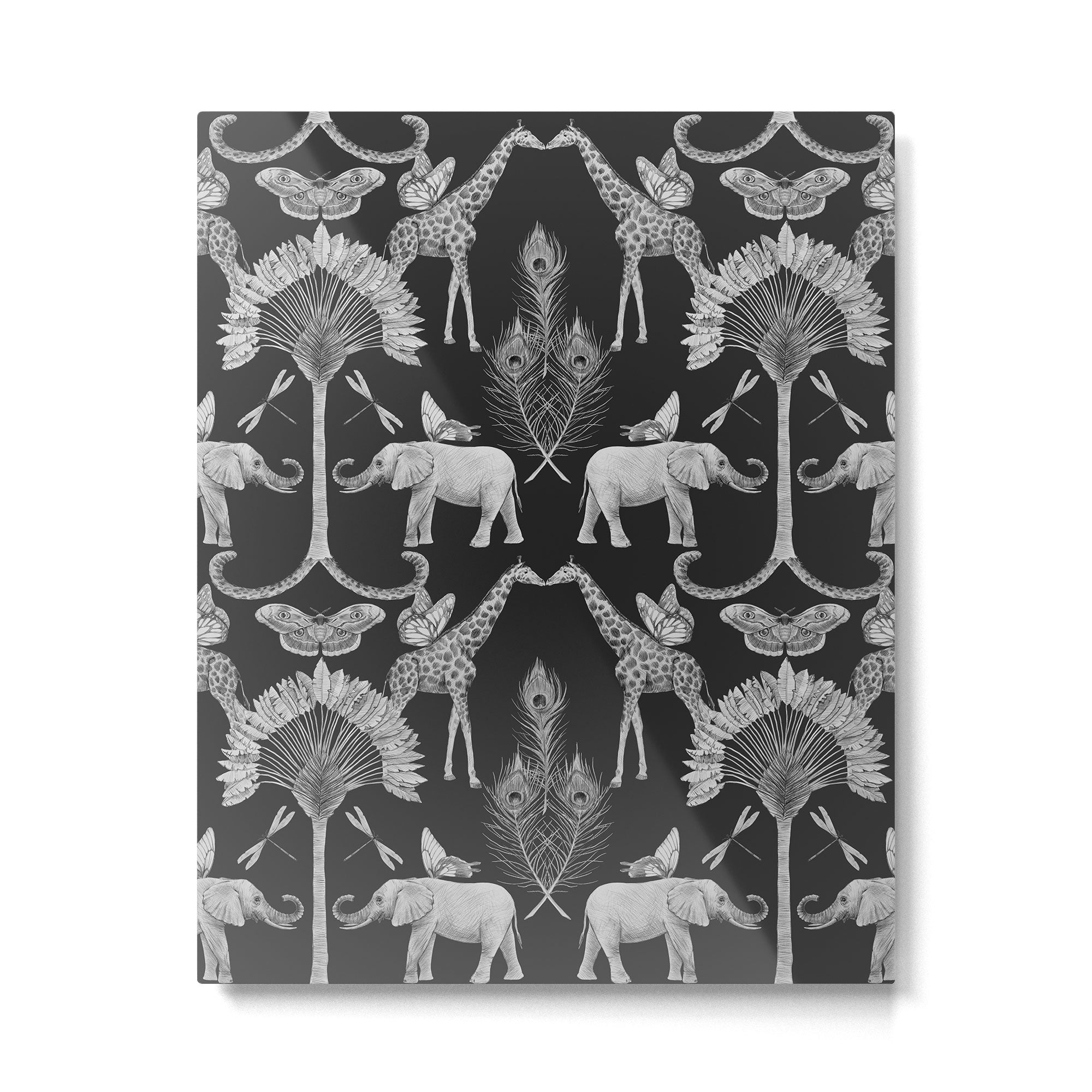 Whimsical African Safari Pattern Metal Print | TeksDecor