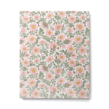 Wild Roses Cottage Garden Summer Floral Pattern Metal Print | TeksDecor