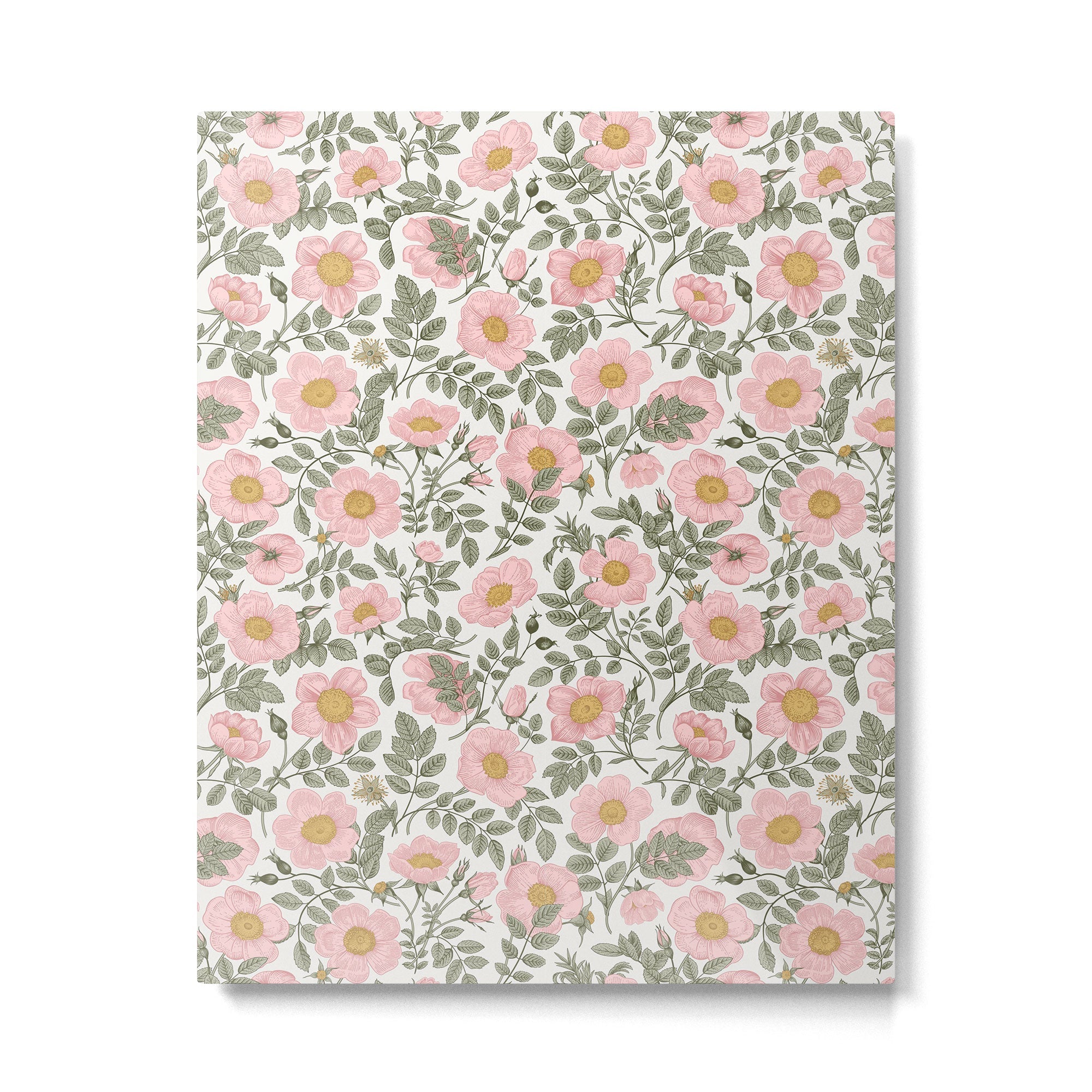 Wild Roses Cottage Garden Summer Floral Pattern Metal Print | TeksDecor