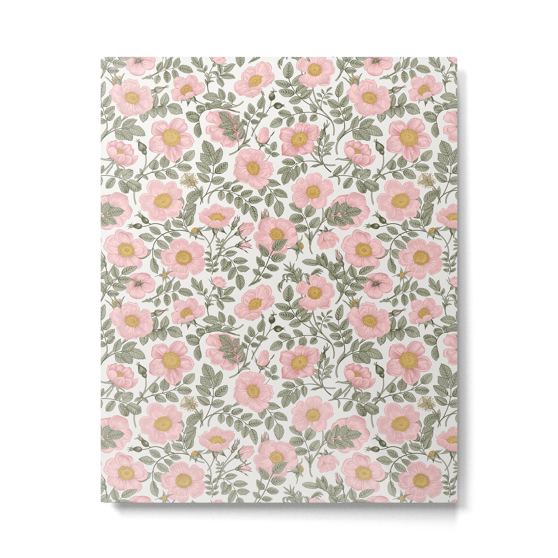 Wild Roses Cottage Garden Summer Floral Pattern Metal Print | TeksDecor
