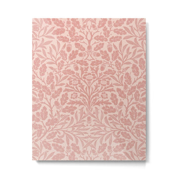 William Morris Acorn Pastel Rose Pink Metal Print | TeksDecor