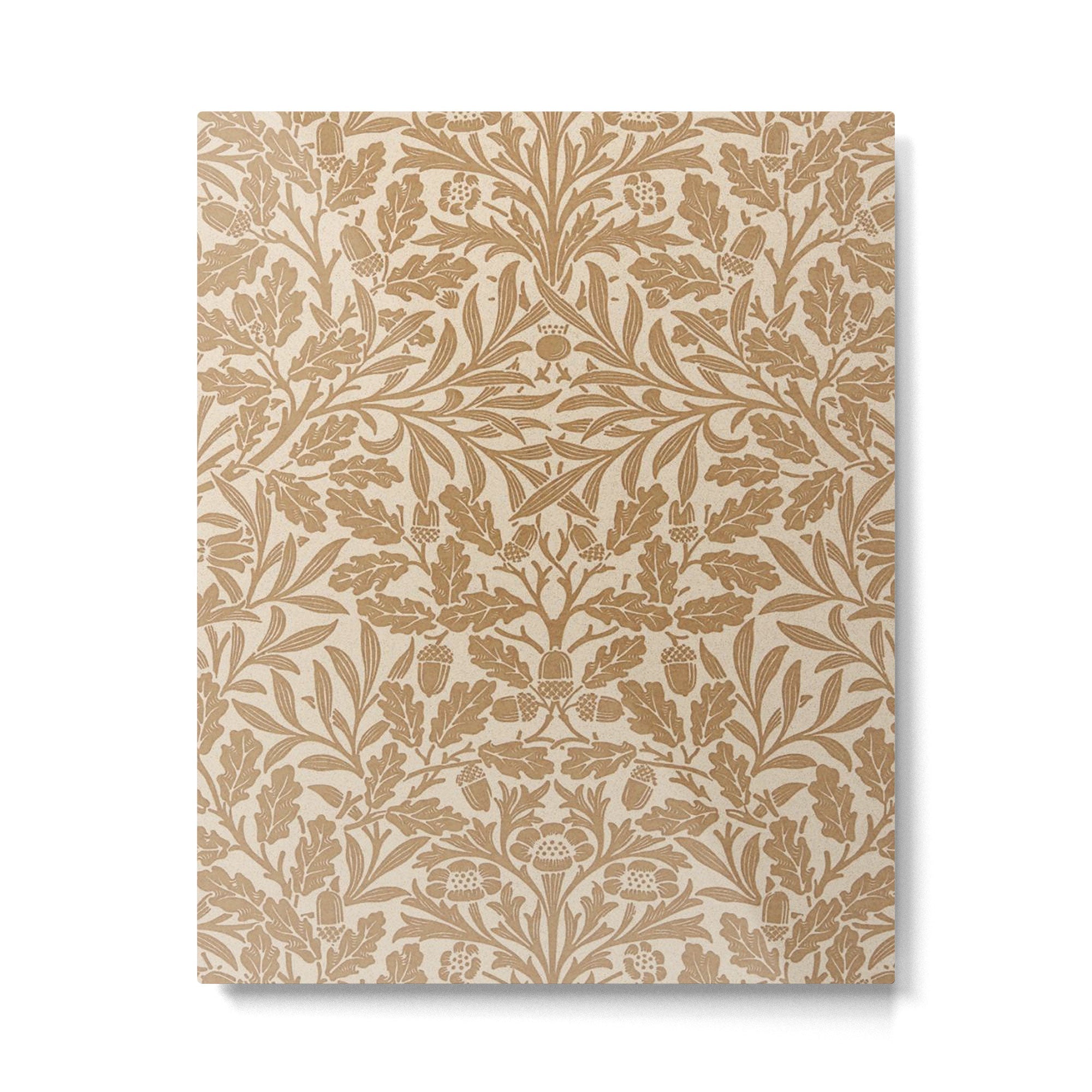William Morris Acorn Pure Gilver Copper  Metal Print | TeksDecor