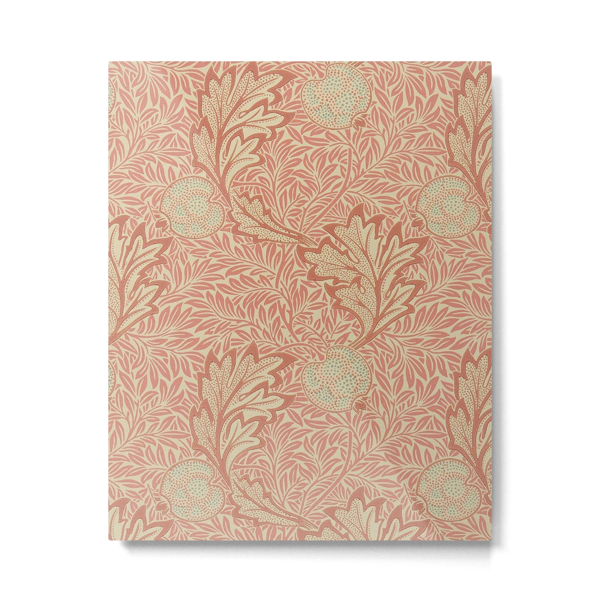 William Morris Apple Rust Gold Vintage Pattern Metal Print | TeksDecor