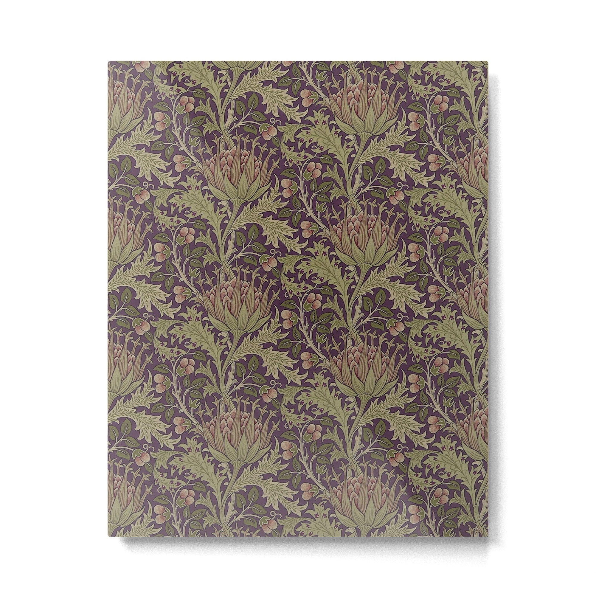 William Morris Artichoke Pimpernel Vintage Pattern Metal Print | TeksDecor