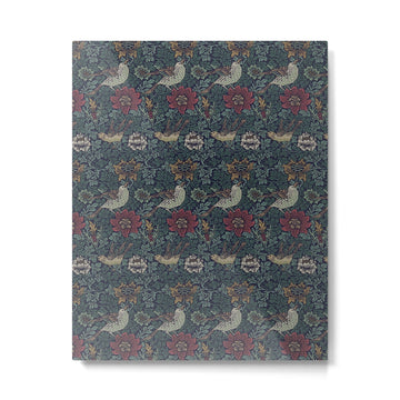 William Morris Bird and Anemone Forest Indigo Metal Print | TeksDecor