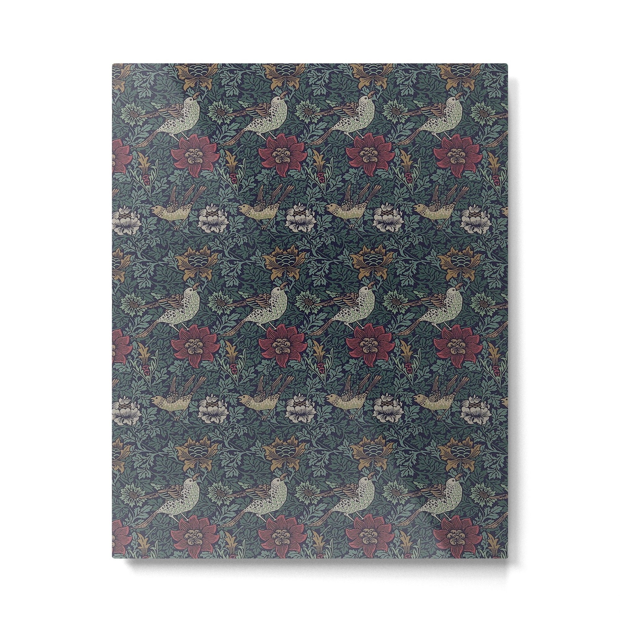 William Morris Bird and Anemone Forest Indigo Metal Print | TeksDecor