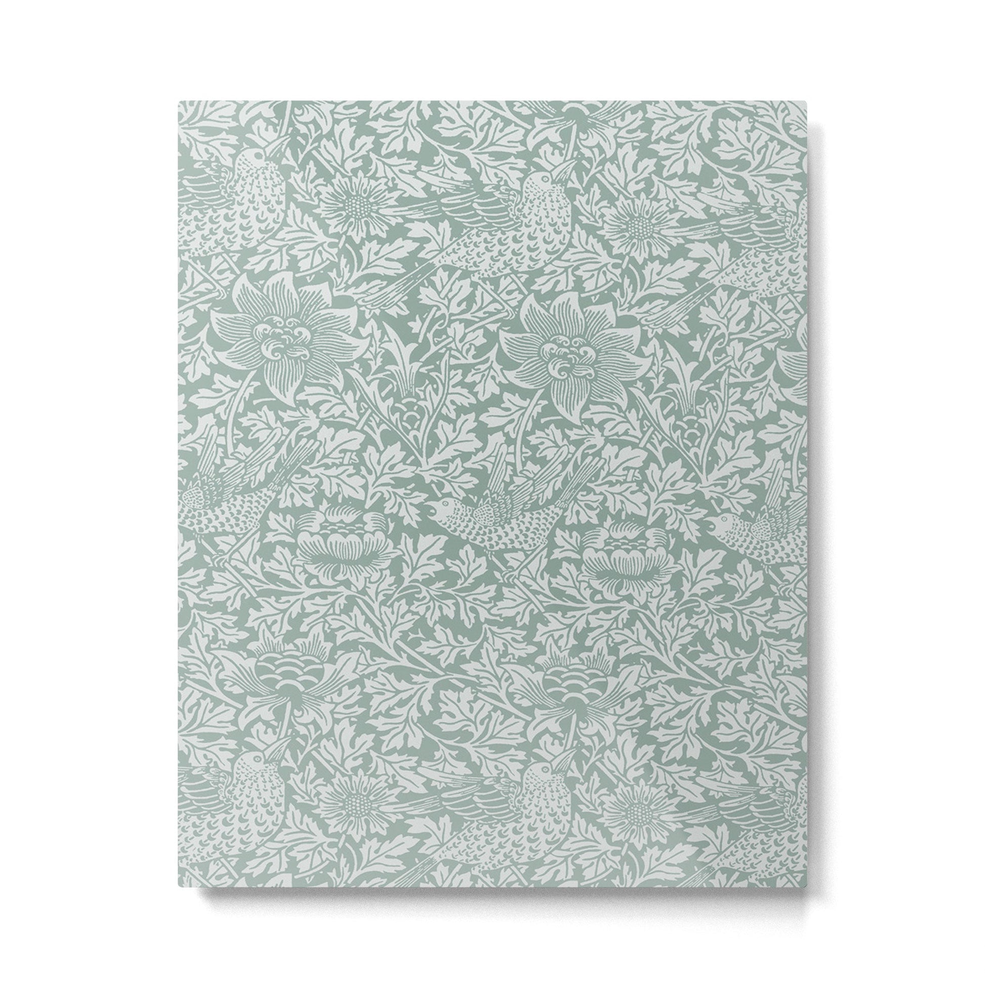 William Morris Bird & Anemone Powder Blue Metal Print | TeksDecor