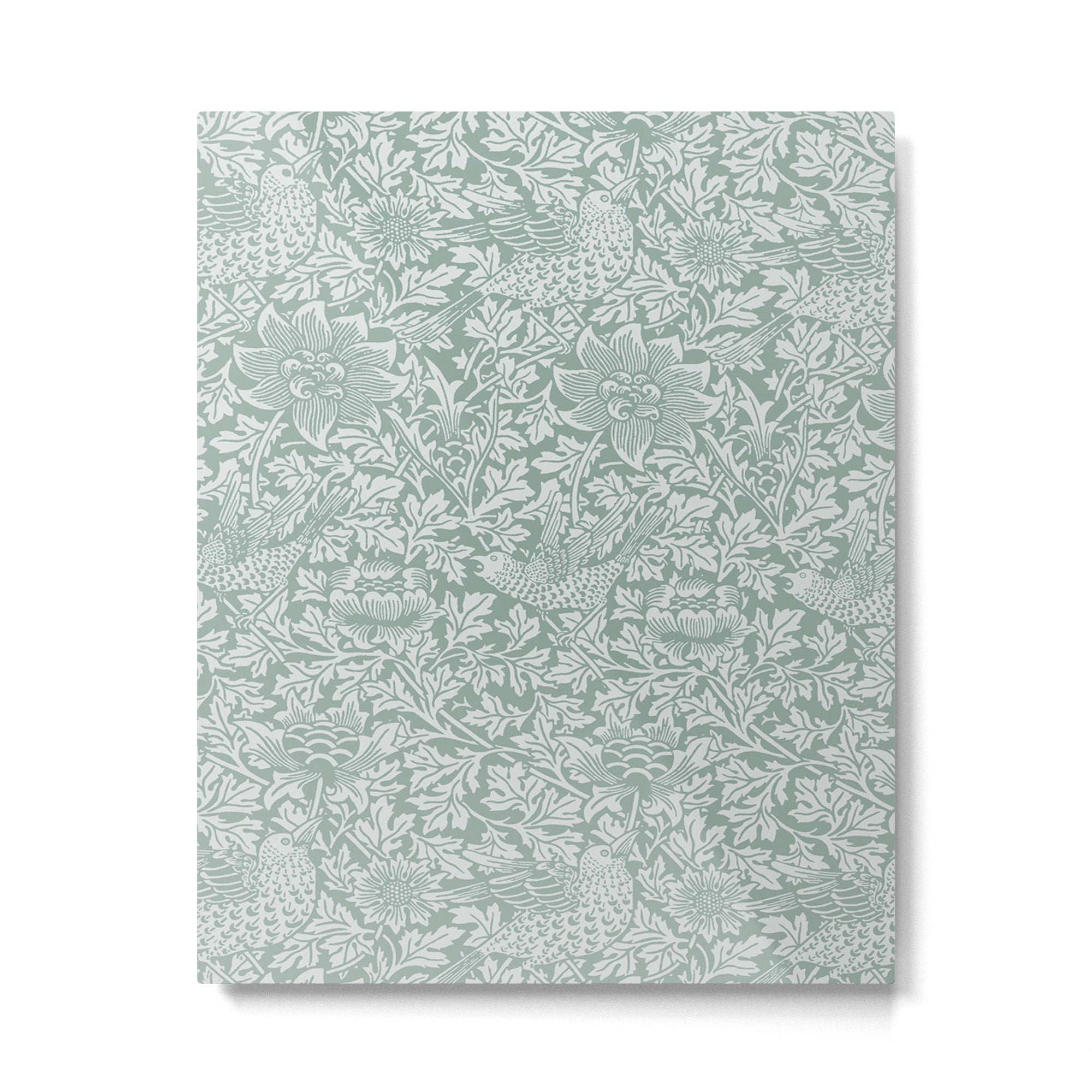 William Morris Bird & Anemone Powder Blue Metal Print | TeksDecor