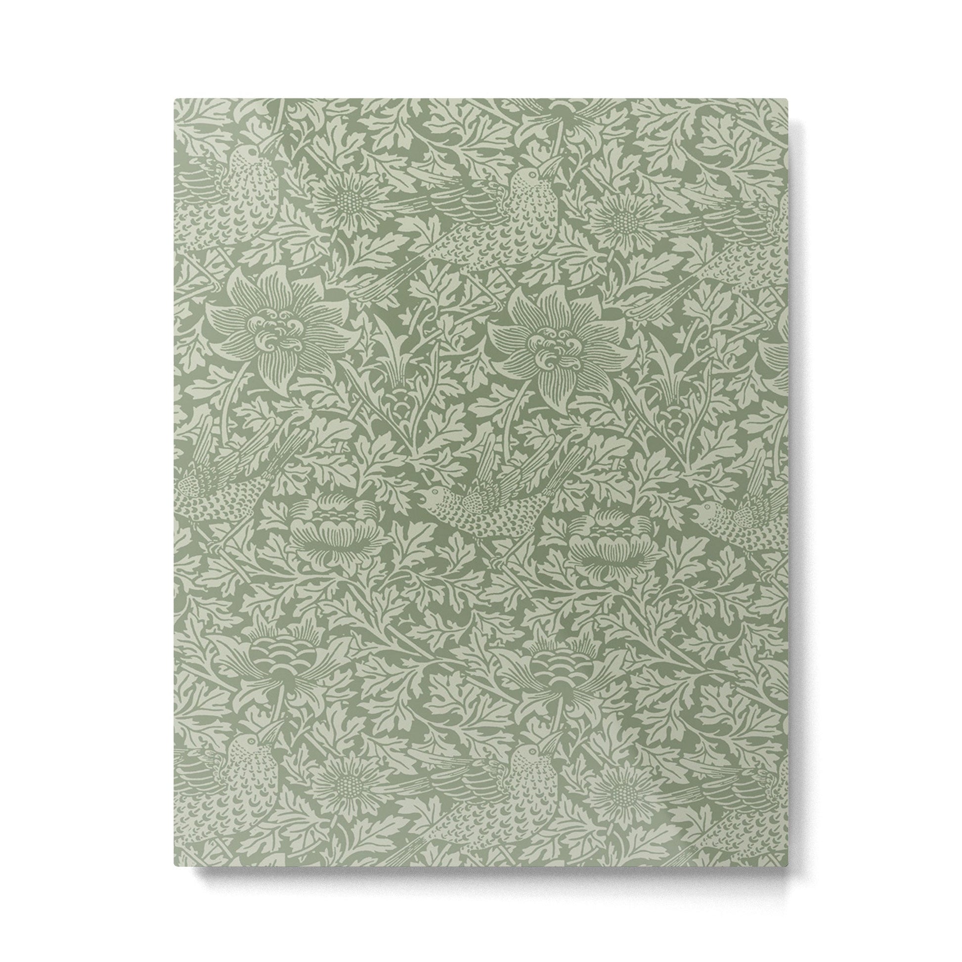 William Morris Bird & Anemone Sage Green Metal Print | TeksDecor