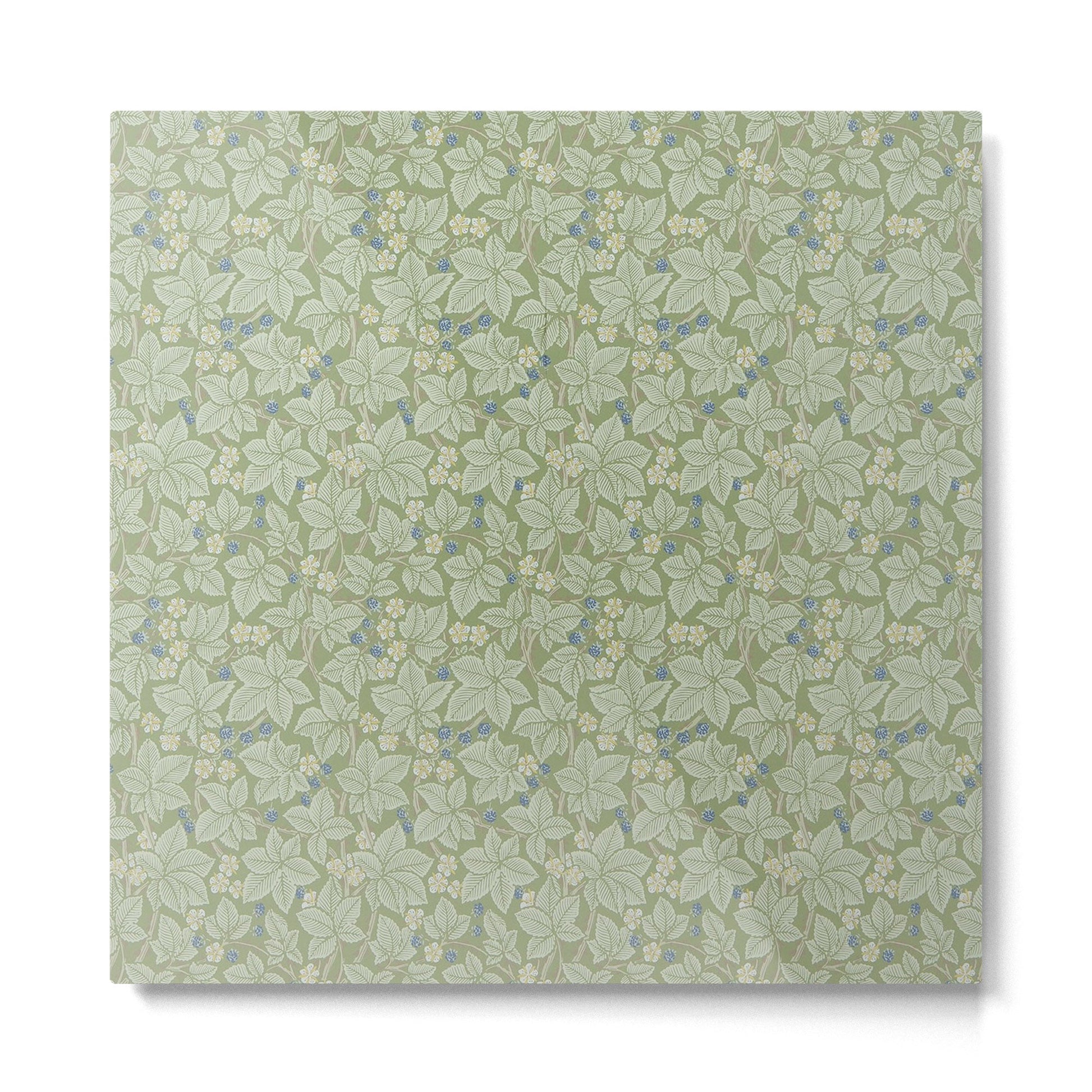 William Morris Bramble Thyme Green Metal Print | TeksDecor