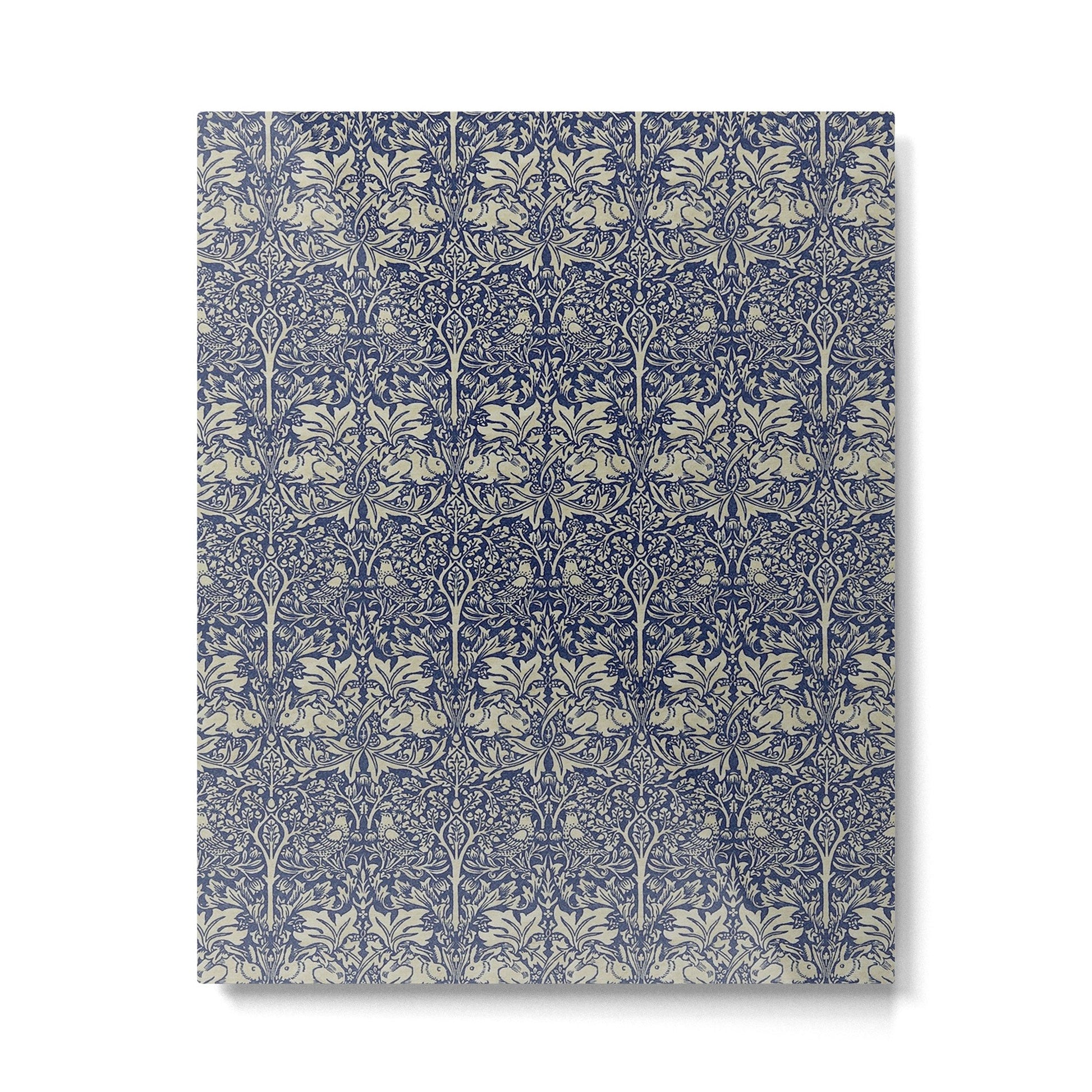William Morris Brer Rabbit Indigo Blue Vintage Pattern Metal Print | TeksDecor