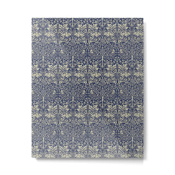 William Morris Brer Rabbit Indigo Blue Vintage Pattern Metal Print | TeksDecor