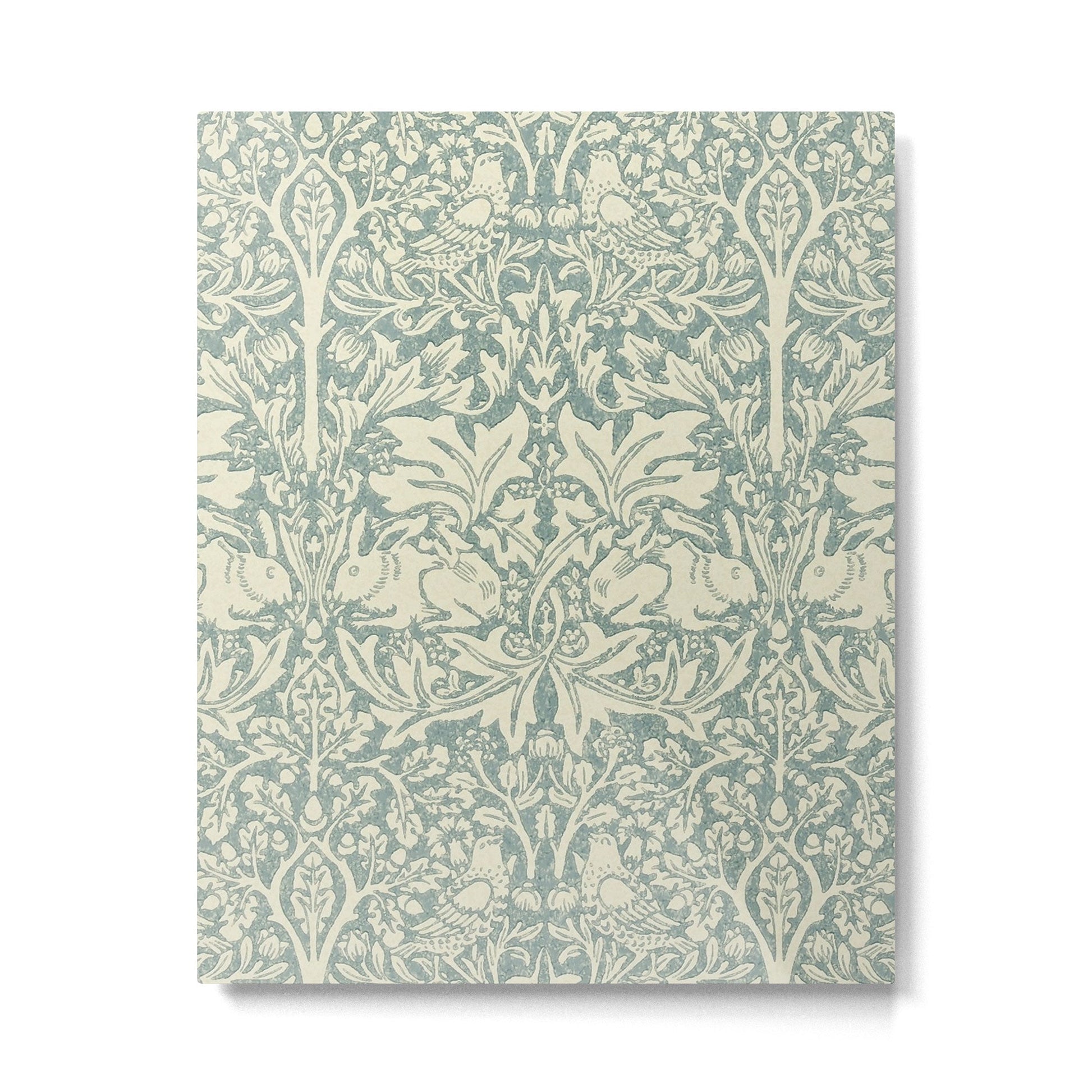 William Morris Brer Rabbit Blue Slate Vellum Pattern Metal Print | TeksDecor