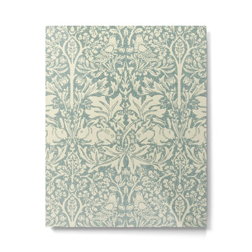 William Morris Brer Rabbit Blue Slate Vellum Pattern Metal Print | TeksDecor