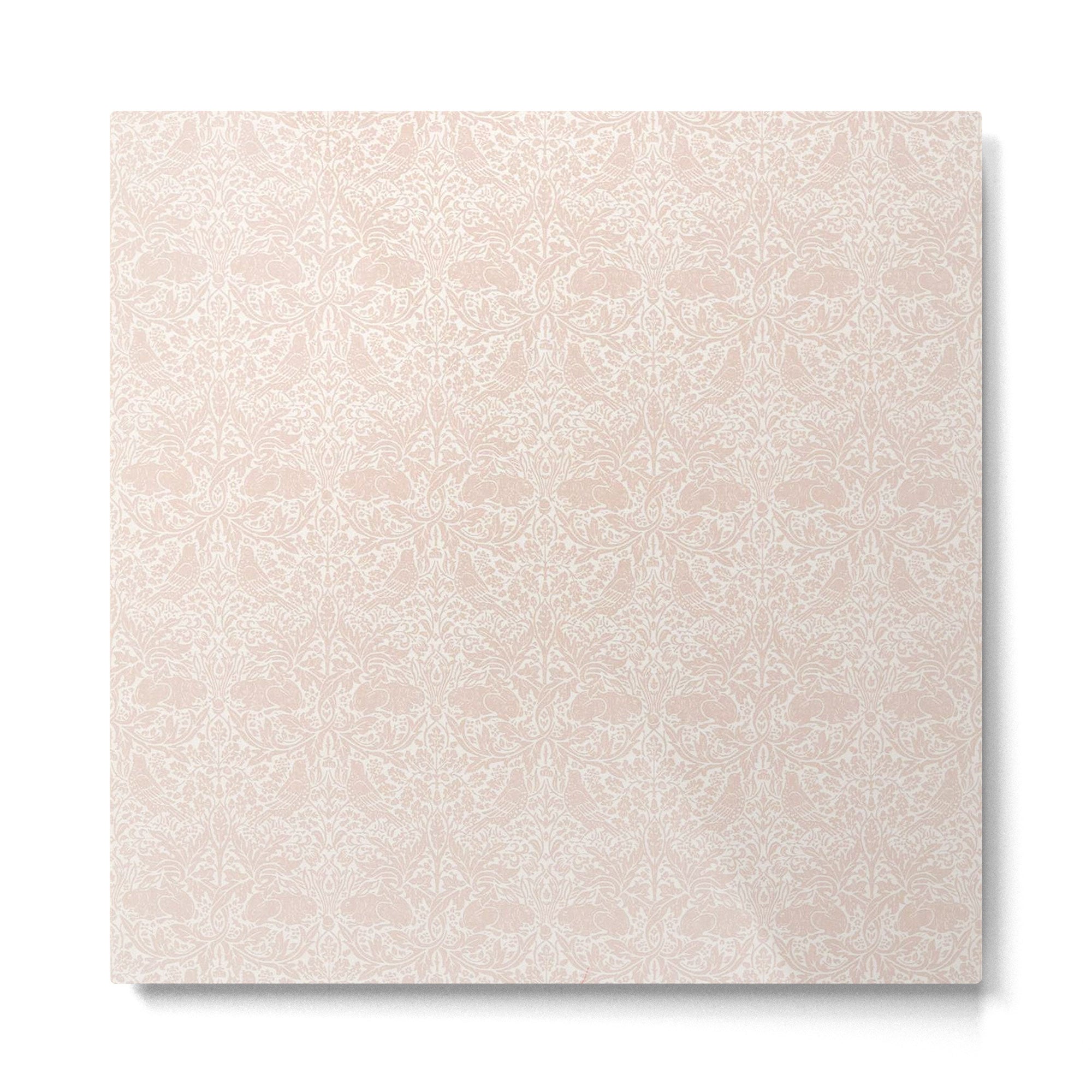 William Morris Brer Rabbit Faded Sea Pink Vintage Pattern Metal Print | TeksDecor