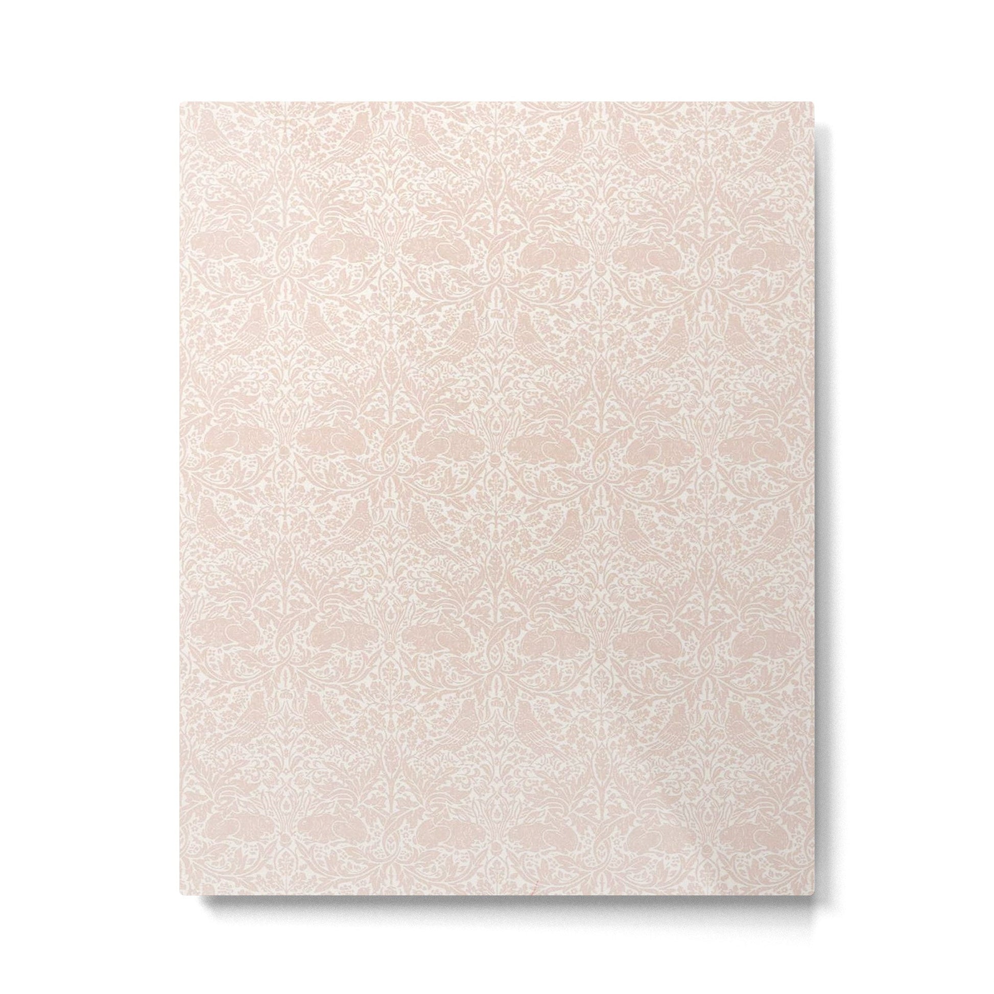 William Morris Brer Rabbit Faded Sea Pink Vintage Pattern Metal Print | TeksDecor