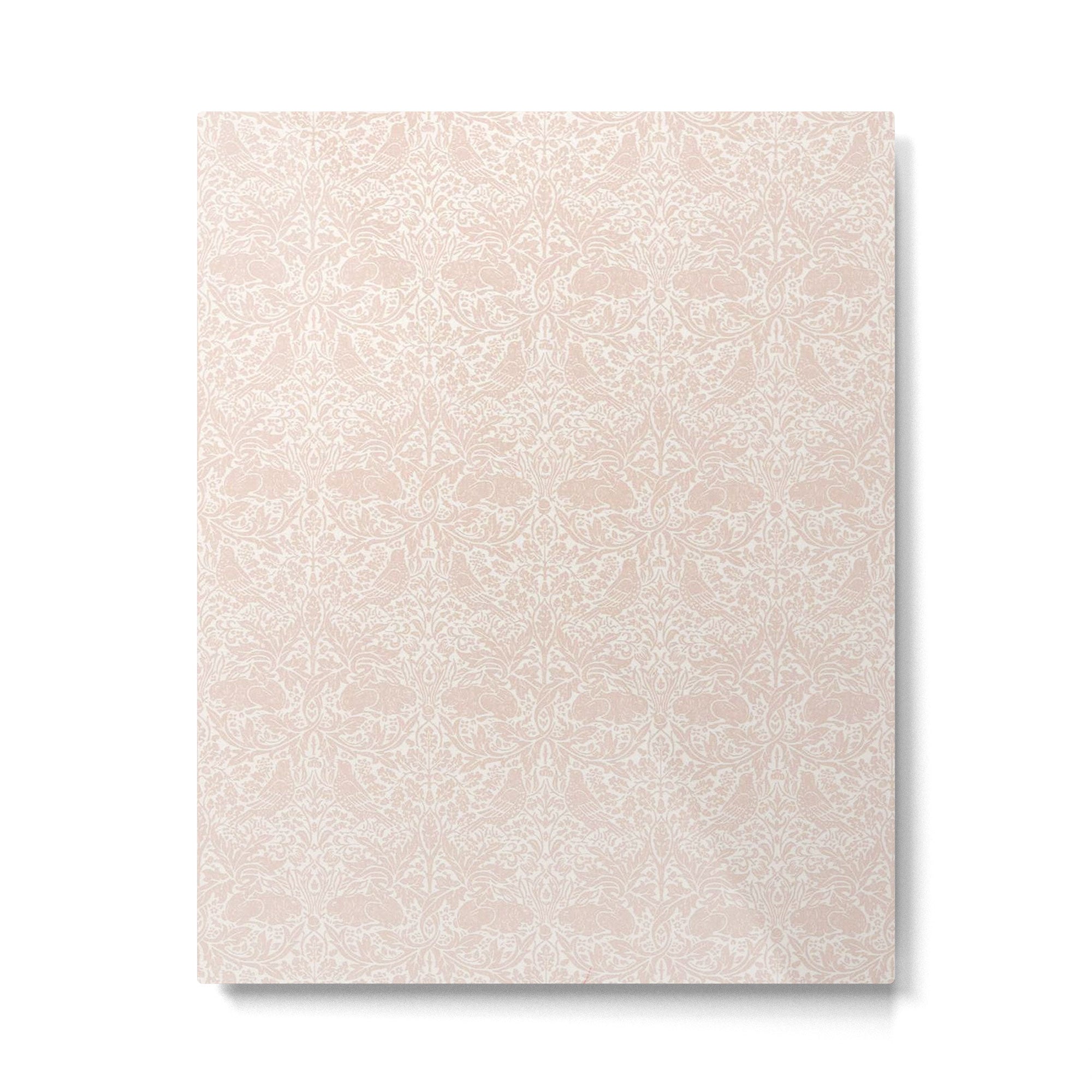 William Morris Brer Rabbit Faded Sea Pink Vintage Pattern Metal Print | TeksDecor