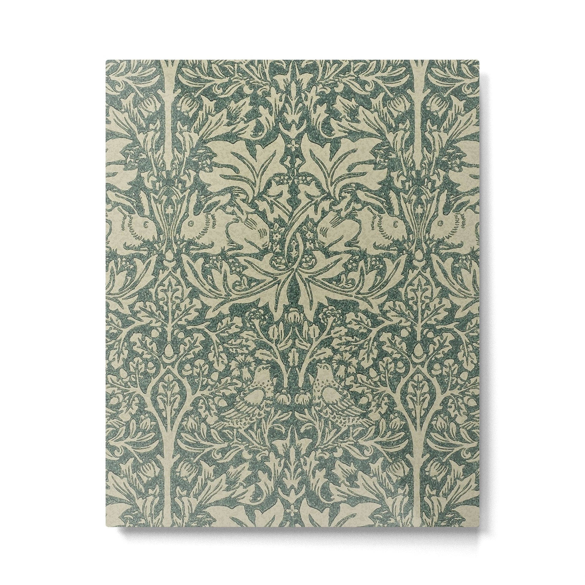 William Morris Brer Rabbit Forest Green Manilla Vintage Pattern Metal Print | TeksDecor